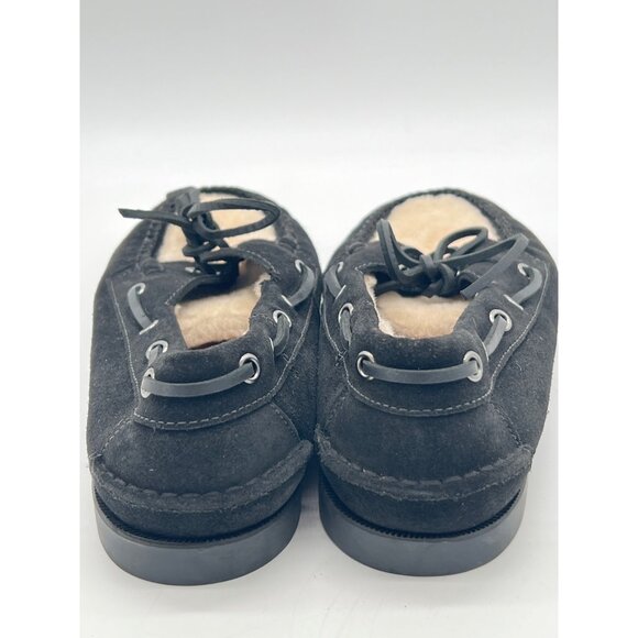 G.H. Bass Mens Black & Beige Suede Mocs Originals Size 9 - Picture 4 of 10